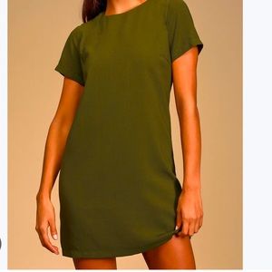 LULU’s Hunter Green Shift Dress